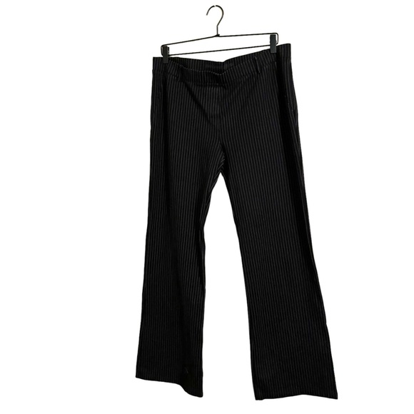 Betabrand Pants - Betabrand Black Pinstripe Dress Pant Yoga Pants XL Long